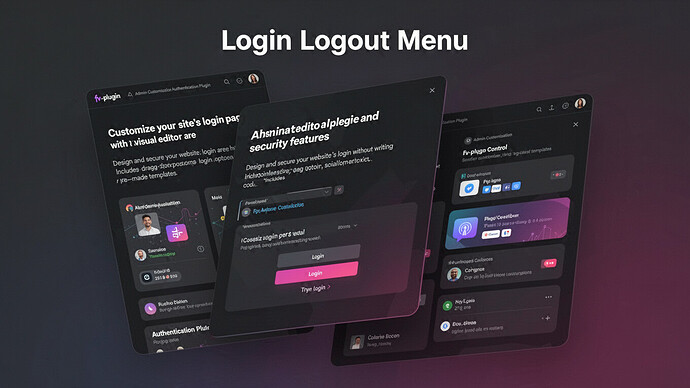 Login Logout Menu