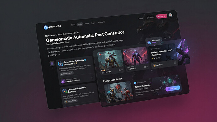 Gameomatic Automatic Post Generator