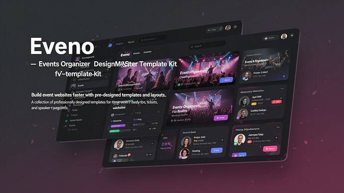 Eveno - Events Organizer DesignMaster Template Kit