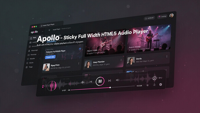 Apollo - Sticky Full Width HTML5 Audio Player