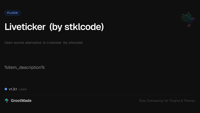 Liveticker (by stklcode)