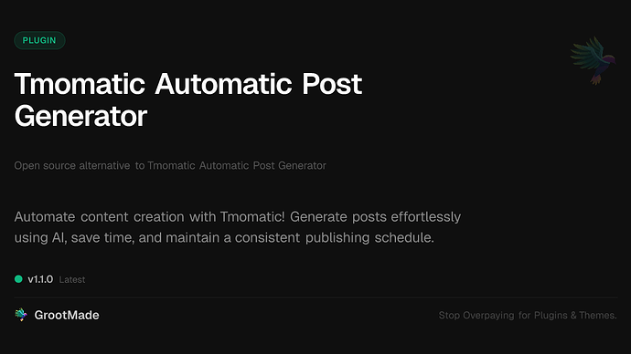 Tmomatic Automatic Post Generator