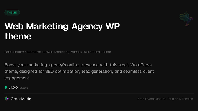 Web Marketing Agency WP theme