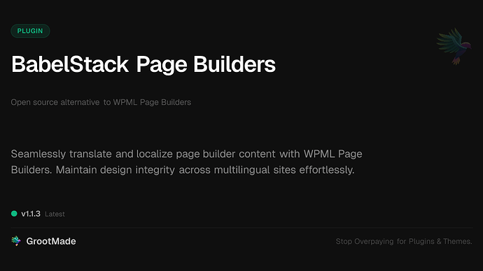 BabelStack Page Builders