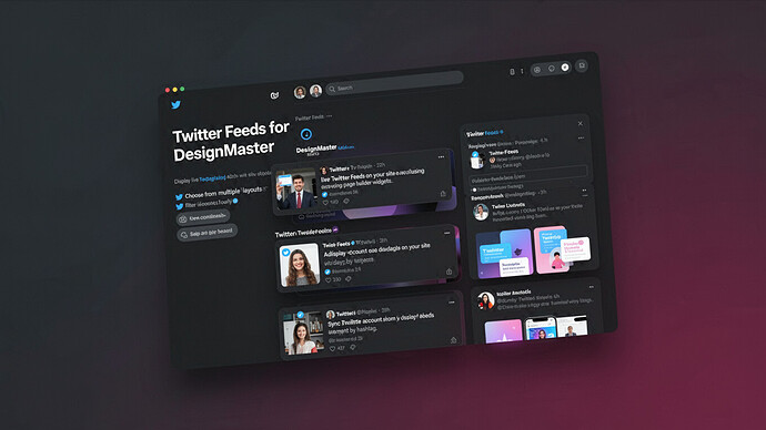 Twitter Feeds for DesignMaster