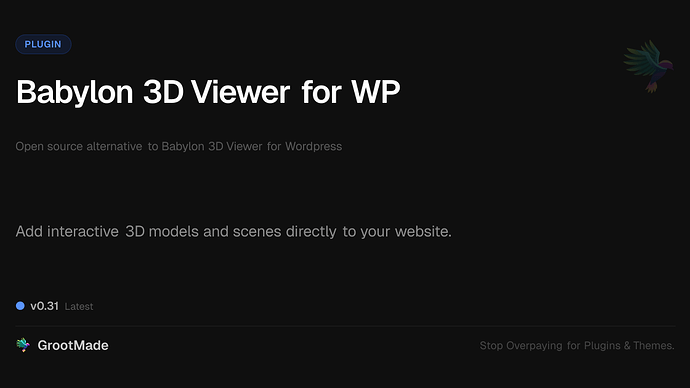 Babylon 3D Viewer for WP