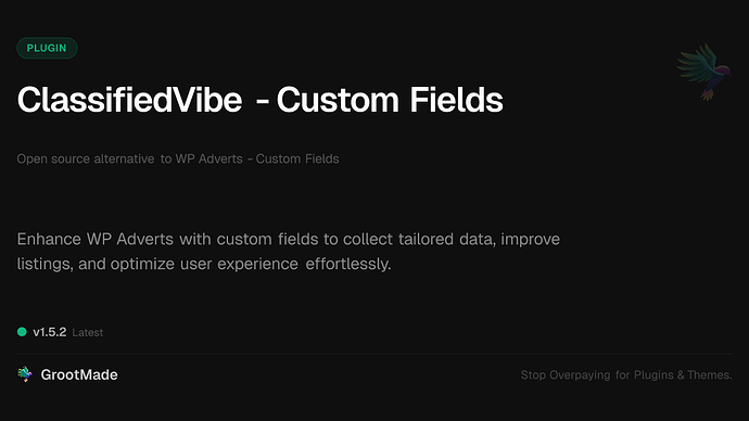 ClassifiedVibe - Custom Fields
