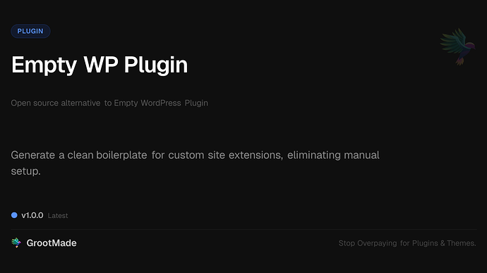 Empty WP Plugin