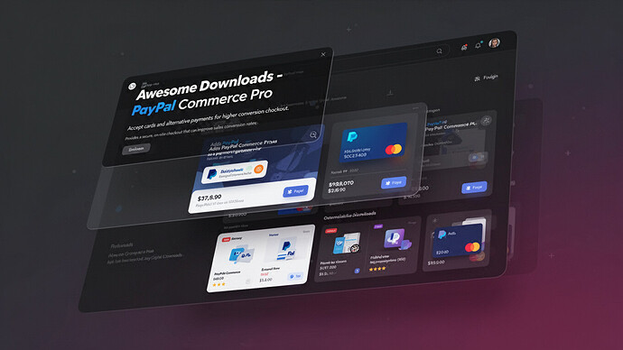 Awesome Downloads - PayPal Commerce Pro