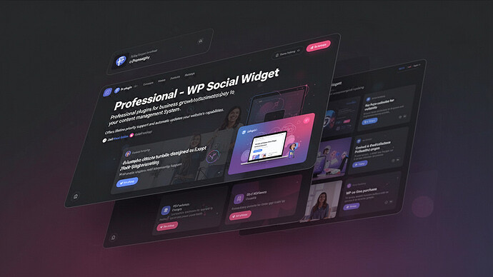 Professional - WP social widget