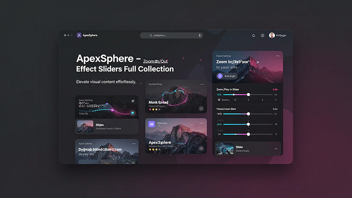 ApexSphere - Zoom In/Out Effect Sliders Full Collection