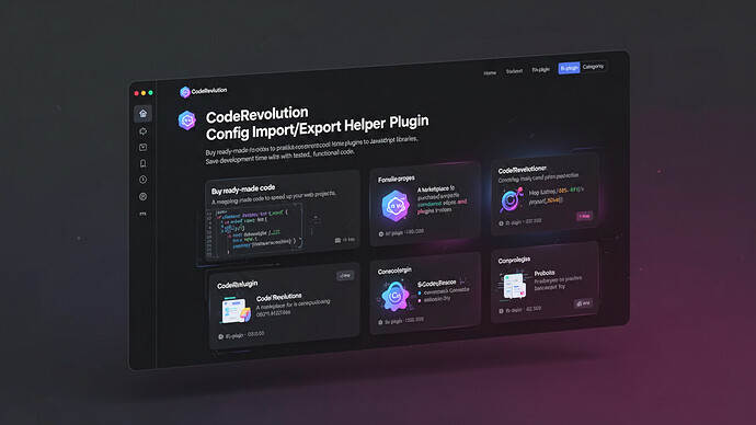 CodeRevolution Config Import/Export Helper Plugin