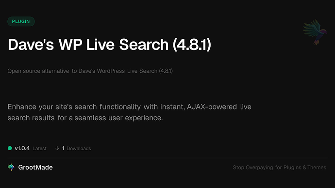 Dave's WP Live Search (4.8.1)