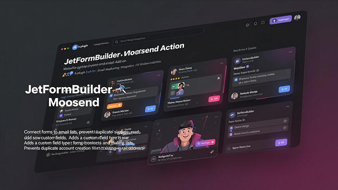 JetFormBuilder Moosend Action