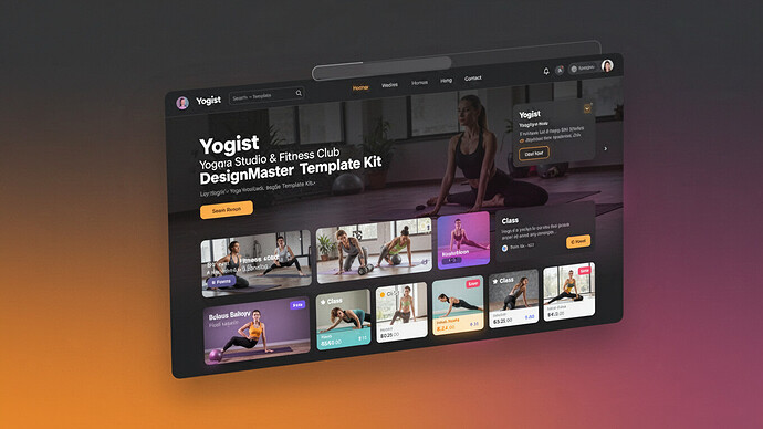 Yogist – Yoga Studio & Fitness Club DesignMaster Template Kit