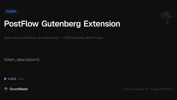 PostFlow Gutenberg Extension