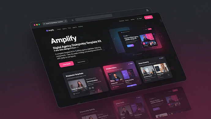 Amplify - Digital Agency DesignMaster Template Kit