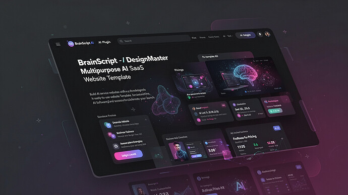 BrainScript AI - DesignMaster Multipurpose AI SaaS Website Template