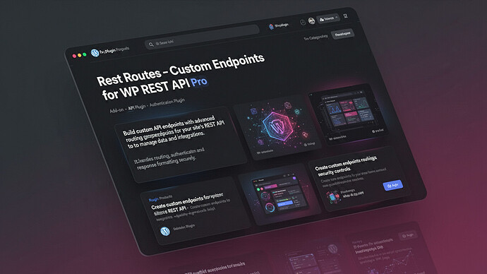 Rest Routes – Custom Endpoints for WP REST API Pro