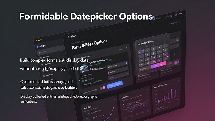 Formidable Datepicker Options