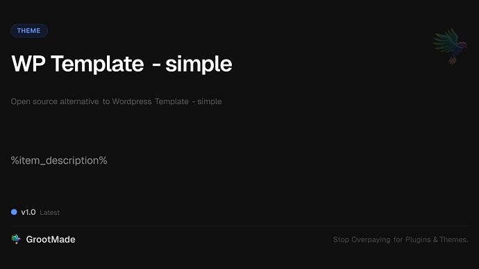 WP Template - simple