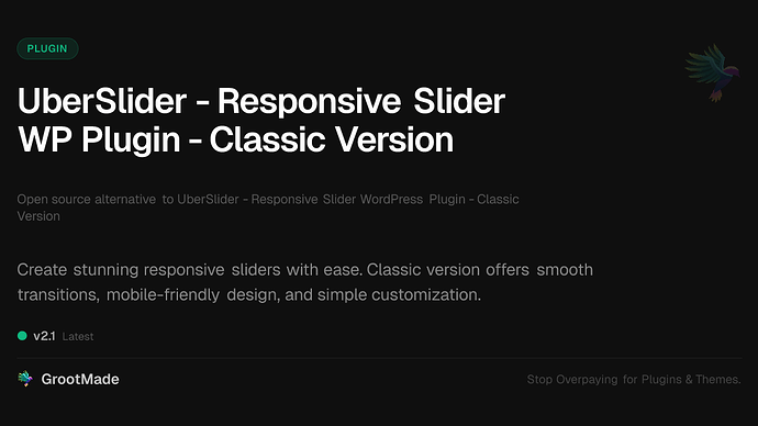 UberSlider - Responsive Slider WP Plugin - Classic Version
