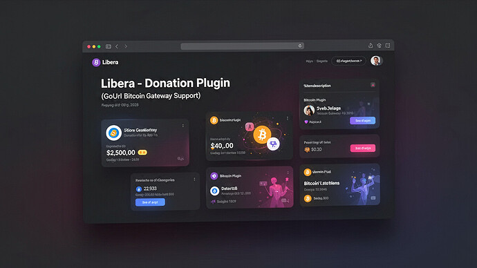 Libera - Donation Plugin (GoUrl Bitcoin Gateway Support)