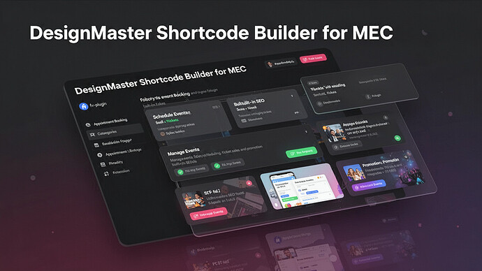 DesignMaster Shortcode Builder for MEC