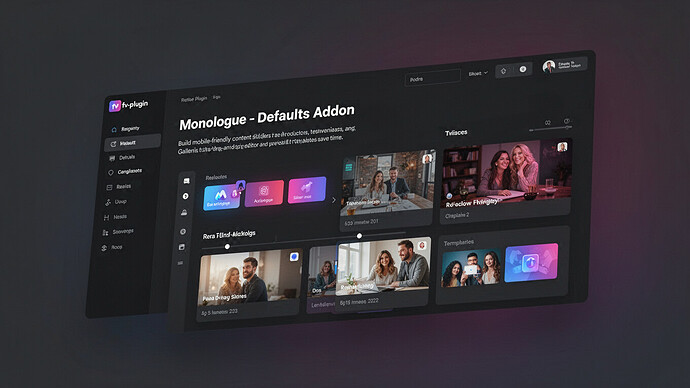 Monologue - Defaults Addon
