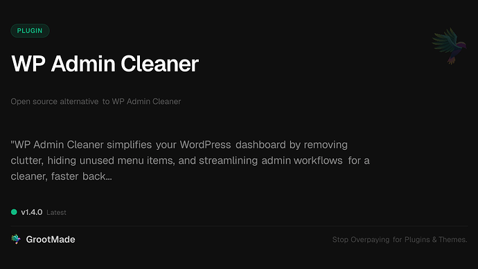 WP Admin Cleaner