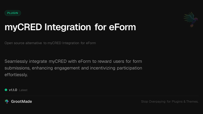 myCRED Integration for eForm