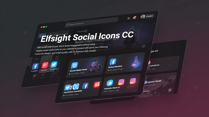 Elfsight Social Icons CC
