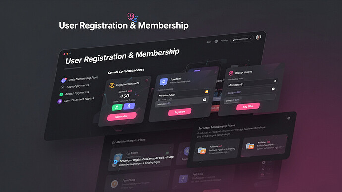 User Registration & Membership