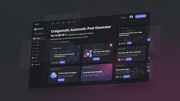 Craigomatic Automatic Post Generator Plugin