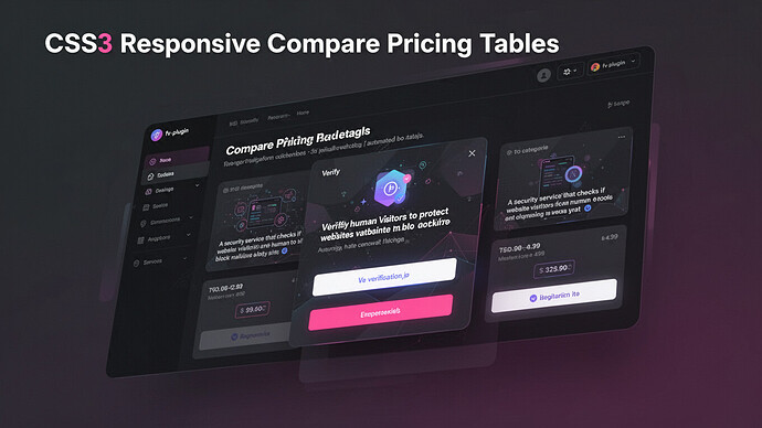 CSS3 Responsive Compare Pricing Tables