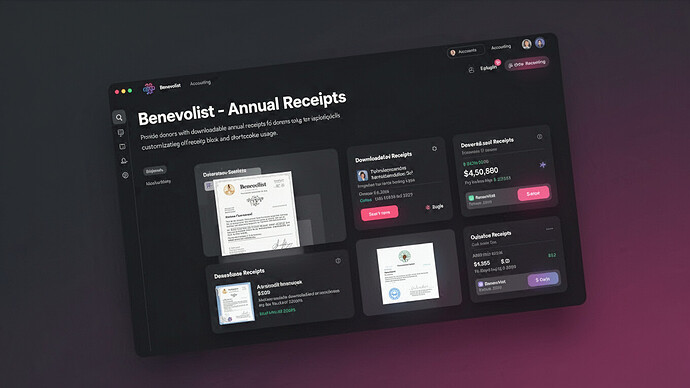 Benevolist - Annual Receipts