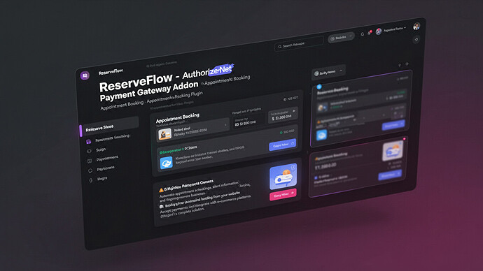ReserveFlow - Authorize.Net Payment Gateway Addon