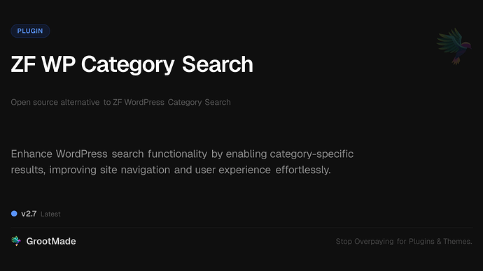 ZF WP Category Search