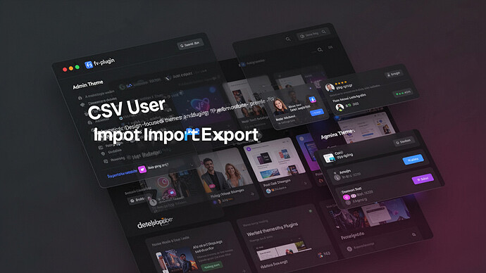 CSV User Import Export