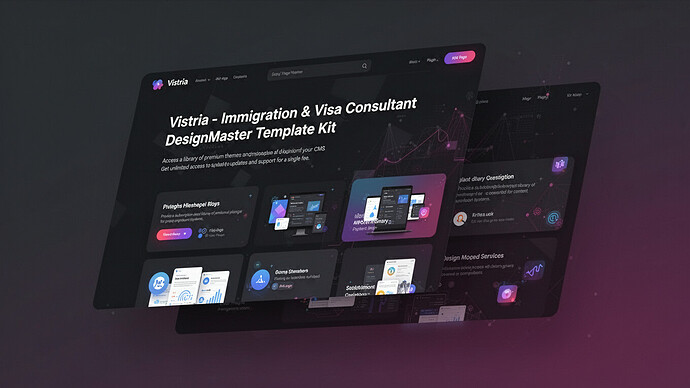 Vistria - Immigration & Visa Consultant DesignMaster Template Kit