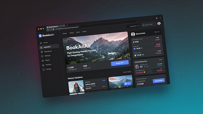 BookAnAir - Flight Booking Website Template for DesignMaster