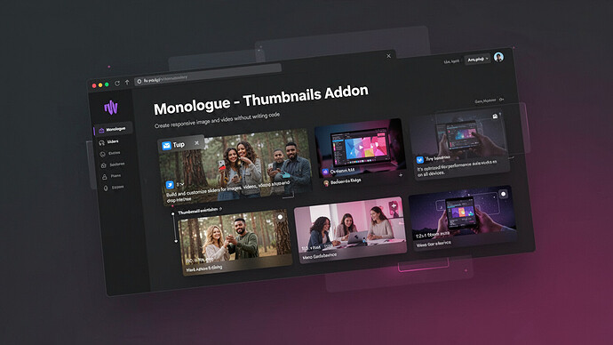 Monologue - Thumbnails Addon