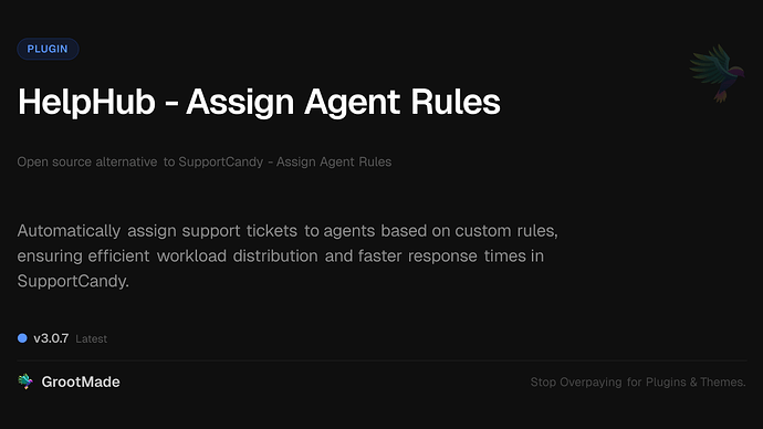 HelpHub - Assign Agent Rules