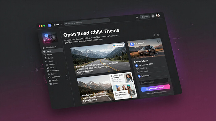 Open Road Child Theme