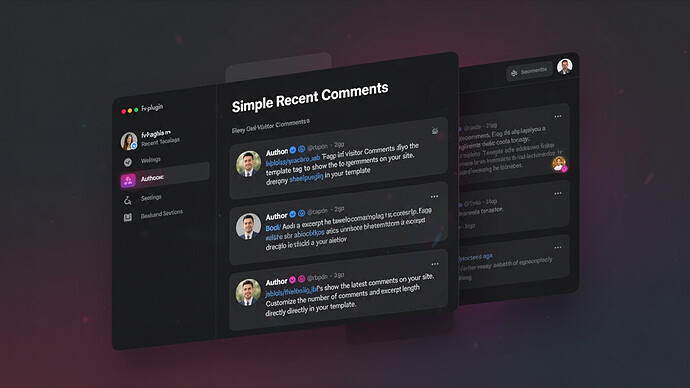 Simple Recent Comments