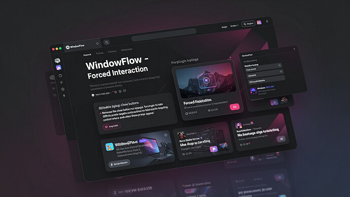 WindowFlow - Forced Interaction