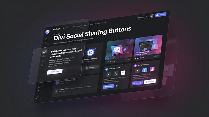 Divi Social Sharing Buttons