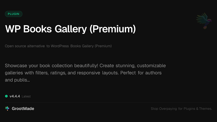 WP Books Gallery (Premium)