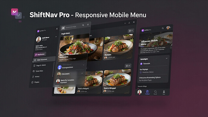 ShiftNav Pro - Responsive Mobile Menu