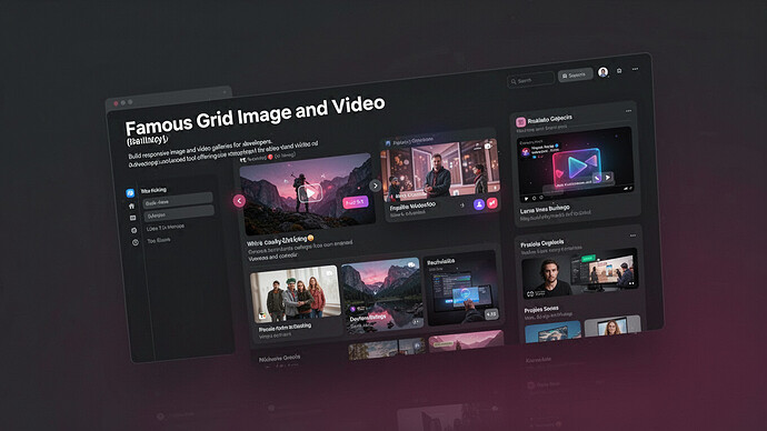 Famous Grid Image and Video Gallery